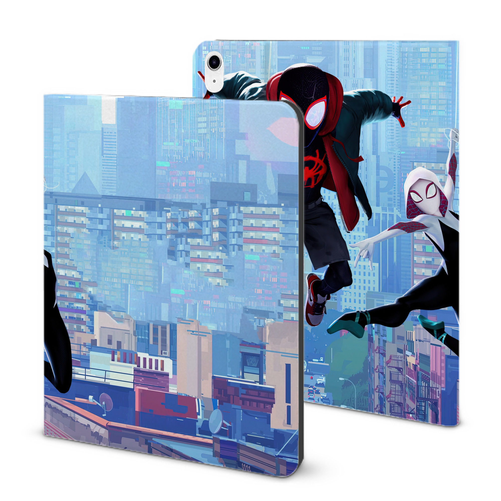 （画像用） Spider Man スパイダーマン IPad ケース ブック型 PUレザー TPU 耐衝撃 軽量 薄型 ペン収納なし 全面保護 IPad 各モデル対応